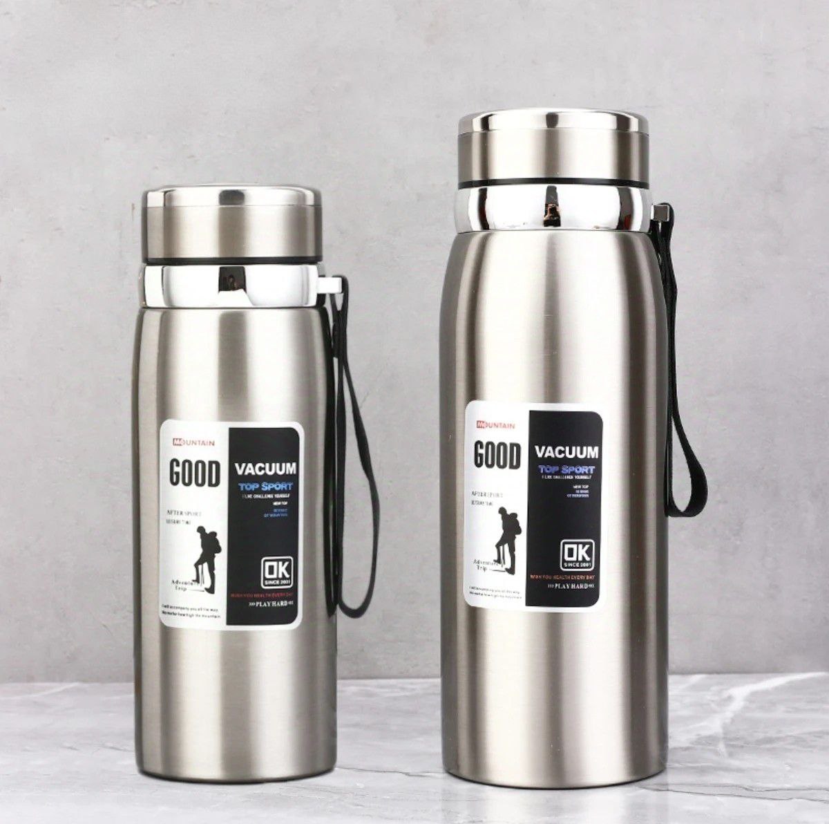 Good Vacuum Top Sport Stainless Steel Insulated Water Bottle ...