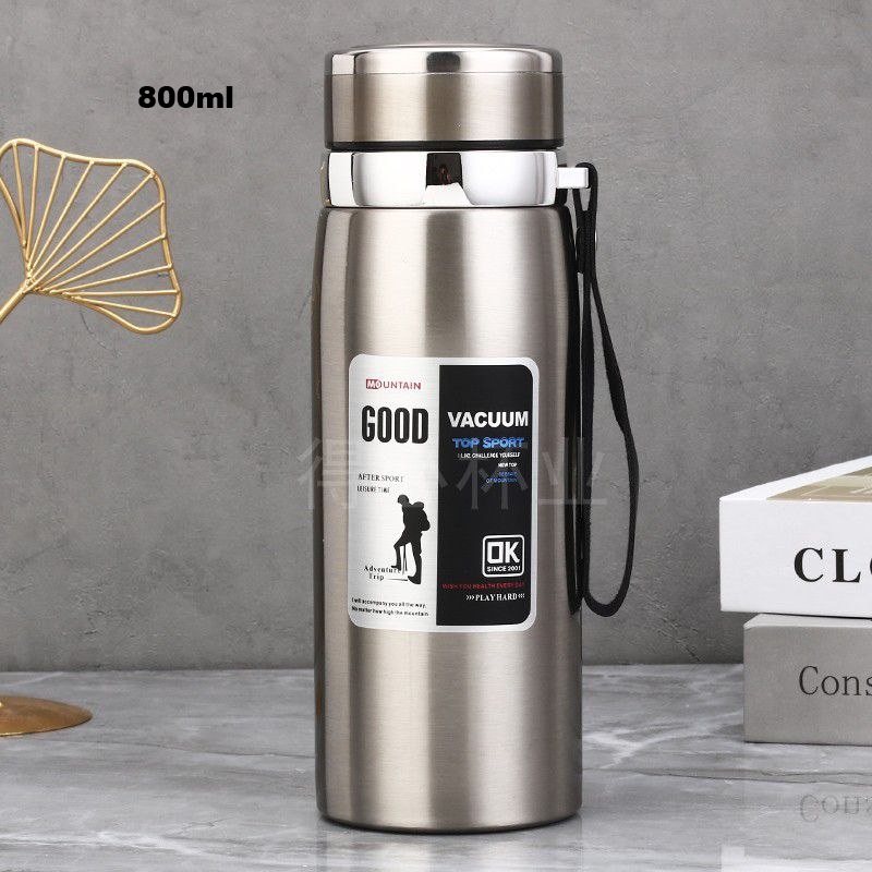GOOD Vacuum Top Sport Stainless Steel Insulated Water Bottle - Hot & Cold Thermo Flask