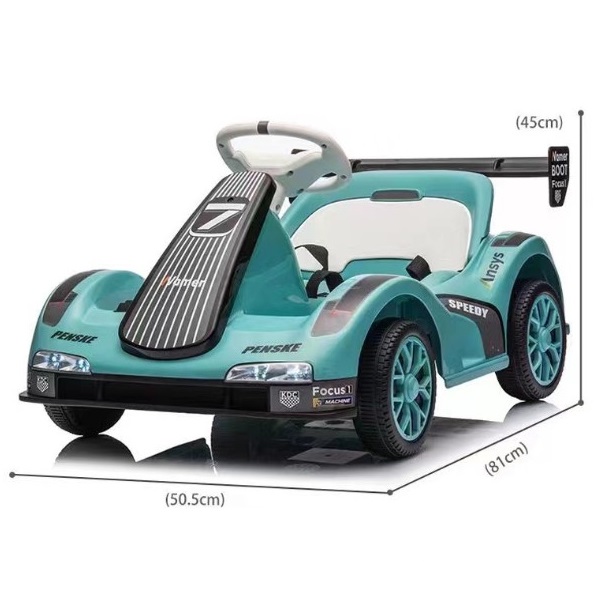 12V Battery-Powered Kids Electric Ride-On Go-Kart With Remote Control, Music, And Safety Features