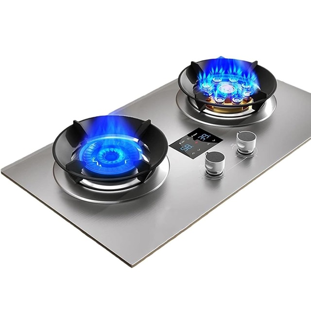 5.2kw Dual Burner Gas Stove With Timer Function, Tabletop/bui...