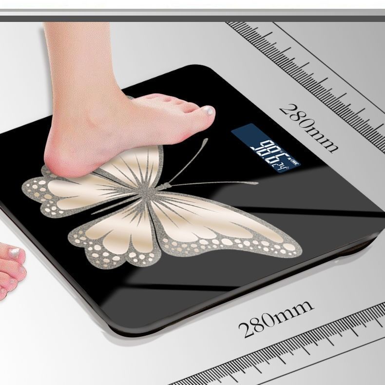 Tempered Glass Digital Weight Scale 28cm Square, Aaa Batterie...