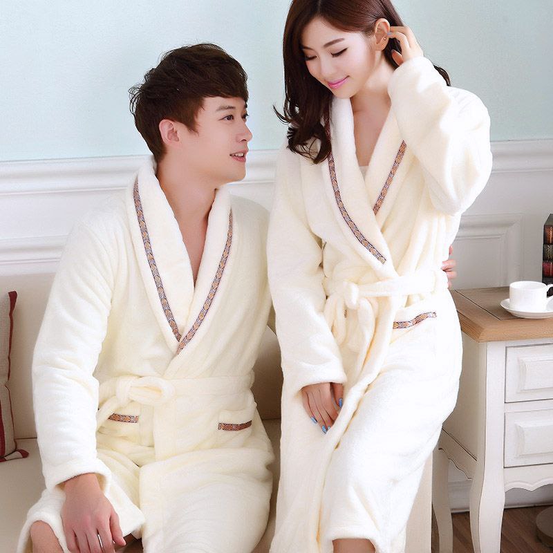 Matching Plush French Flannel Bathrobes For Couples (price Pe...