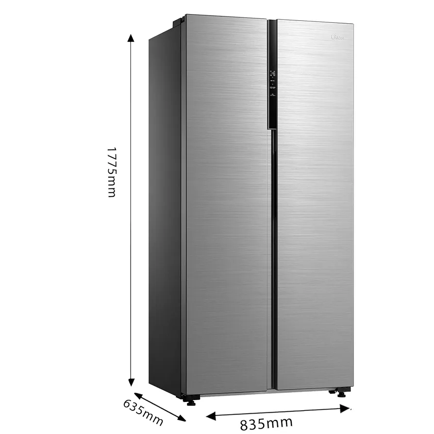 Midea 460l, Mdrs619fgf46 Side-by-side (10 Years Warranty) Inverter Refrigerator